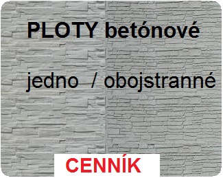 betonove ploty obojstranne cennik