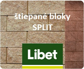 okrasne štiepané plotové bloky tvarnice LIBET