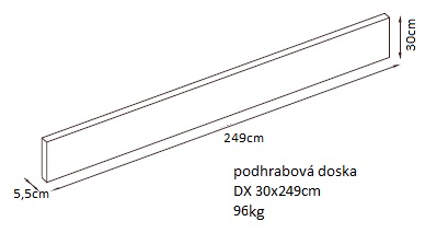 podhrabova doska betonova JONIEC 30x249