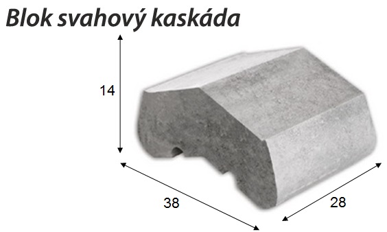 betonovy blok svahovy kaskada Chyzbet